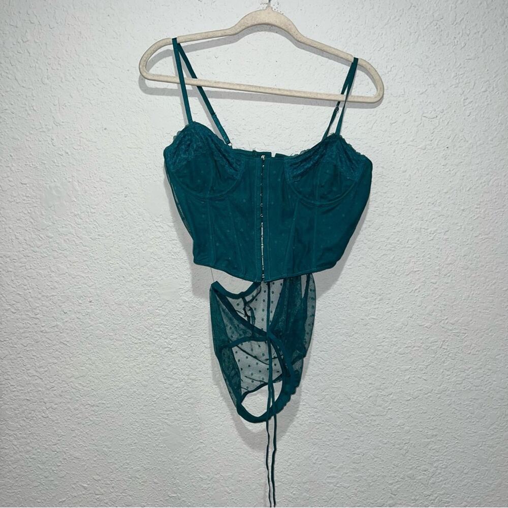 Mina Lisa Clip Dot Bustier & High Rise Panty Set